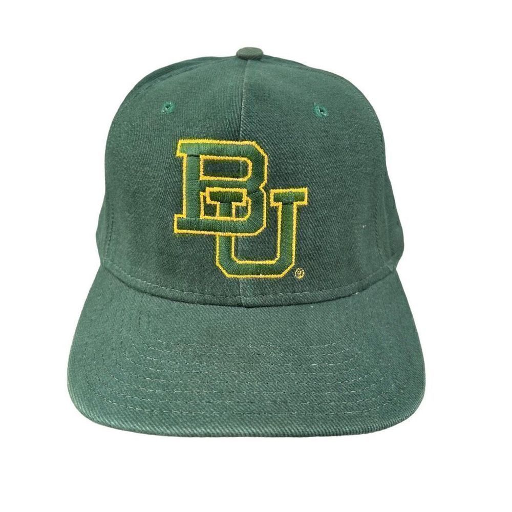 VTG‎ Baylor Bears Fitted Hat 7 1/4 Green Hat Made In USA Regal Headwear